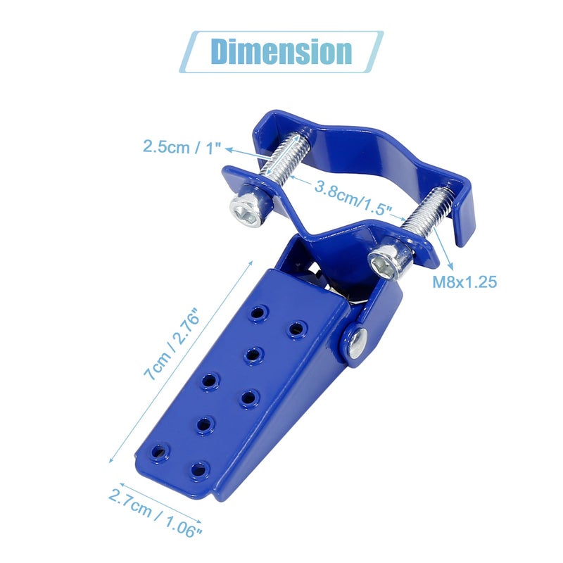 F FIERCE CYCLE 1 Pair 8mm Stainless Steel Universal Motorcycle Folding Rearsets Rear Footrest Footpeg Pedal Peg Bike Bicycle Cycling Blue - Image 2